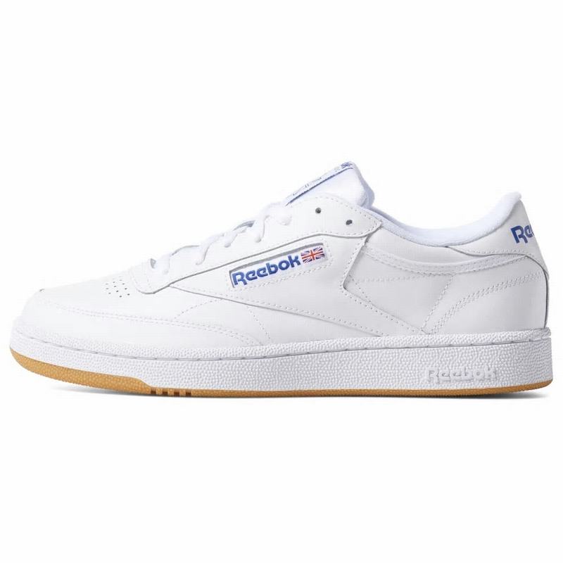 Reebok Club C 85 Tenisky Damske - Biele/Kráľovská Modrá VJ9357KM